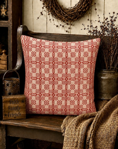 SARATOGA RED/TAN PILLOW 20X20 AVAIL SEPT 2026